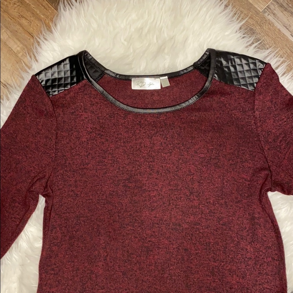 RD Style • Maroon Knit Dress